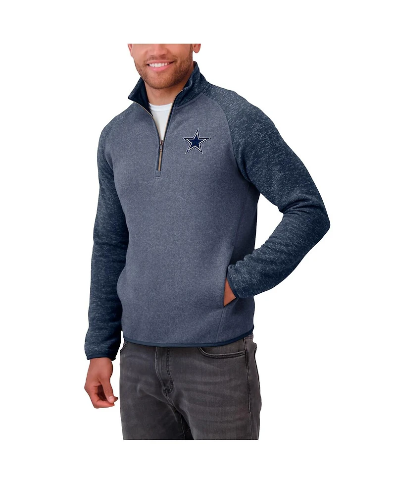 Fanatics Men's Navy Dallas Cowboys Tonal Quarter-Zip Jacket