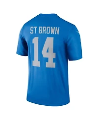 Nike Men's Amon-Ra St. Brown Blue Detroit Lions Alternate Legend Player Performance Top