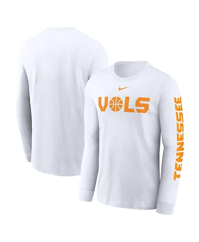 Nike Men's White Tennessee Volunteers Basketball Icon Two-Hit Long Sleeve T-Shirt