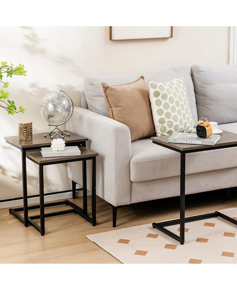 Gouun 3 Pieces Multifunctional End Table Set