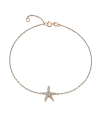 Bling Jewelry Vacation Beach Cz Starfish Anklet Ankle Bracelet Sterling Silver