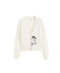 Chinti & Parker Women's Chinti Meets Peanuts Snoopy Peek Pocket Wool Cashmere Cardigan