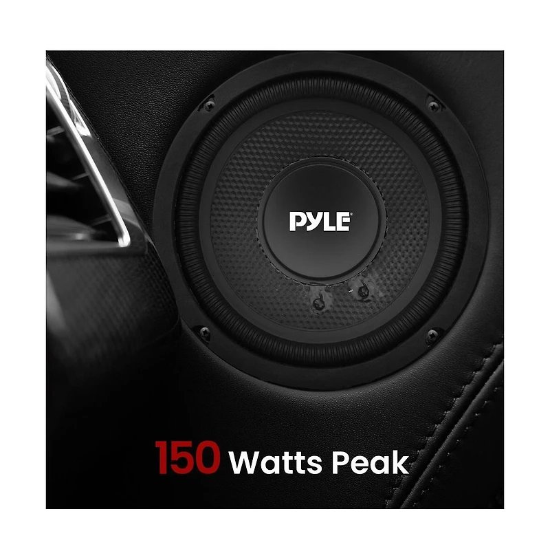 Pyle 6.5" Single Voice Coil Car Subwoofer, 150 Watts, 4-Ohm