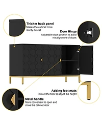 Freestanding Storage Cabinet 3-Door Accent