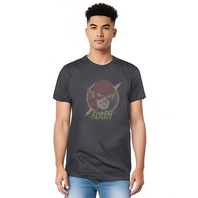 Dc Flash Mens Comics Vintage Voltage Short Sleeve Adult Tee / T-Shirt