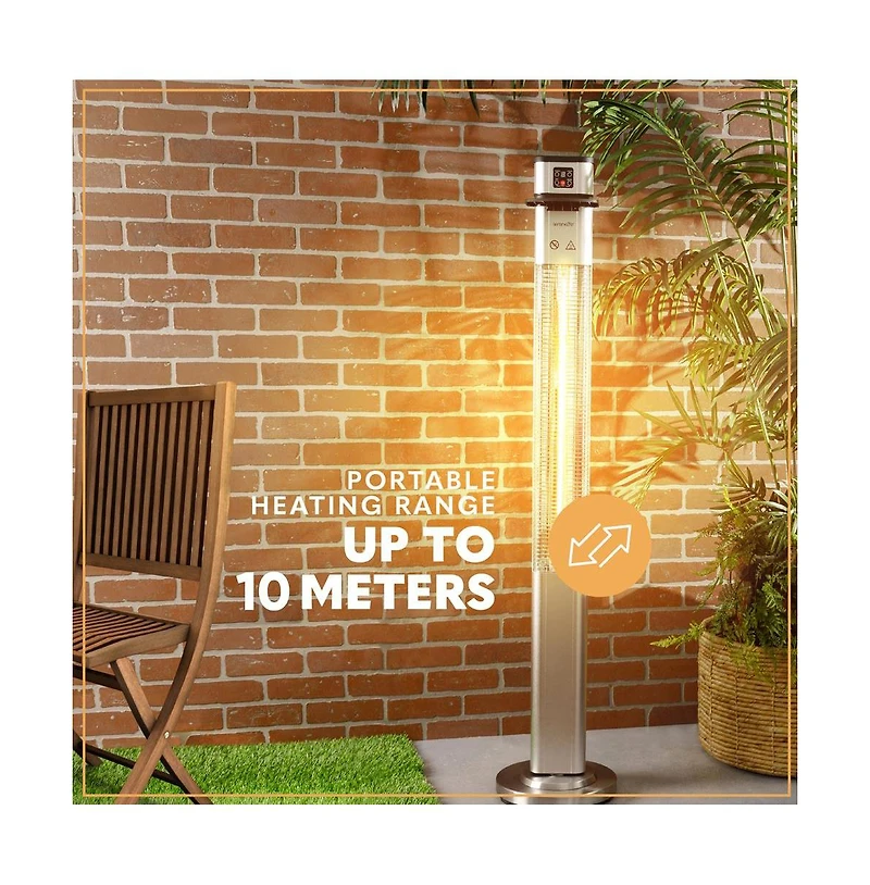 SereneLife 900W Electric Patio Heater with Remote Control