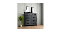 Wlive Fabric Dresser for Bedroom Storage Drawer UnitDresser with 10 Deep Drawers Office College Dorm