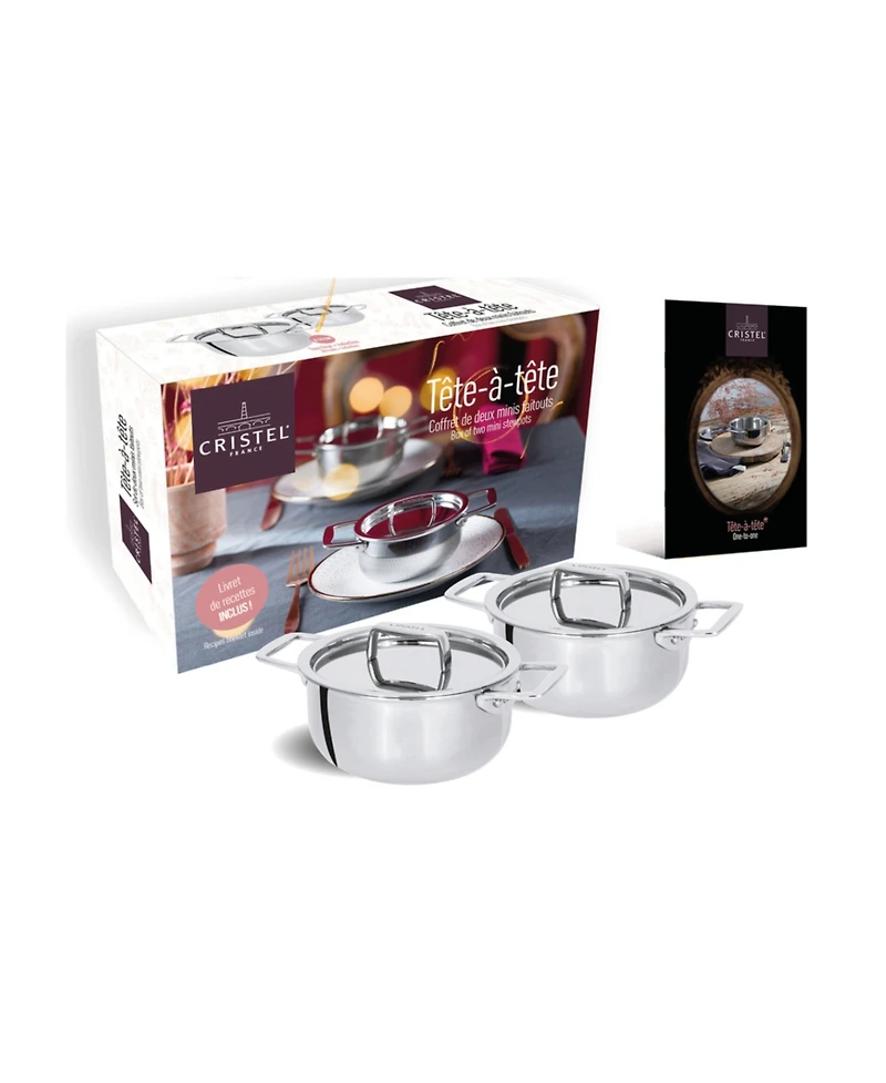 Castel Pro Set of 2 Mini 0.5 Qt Stewpans With Lids