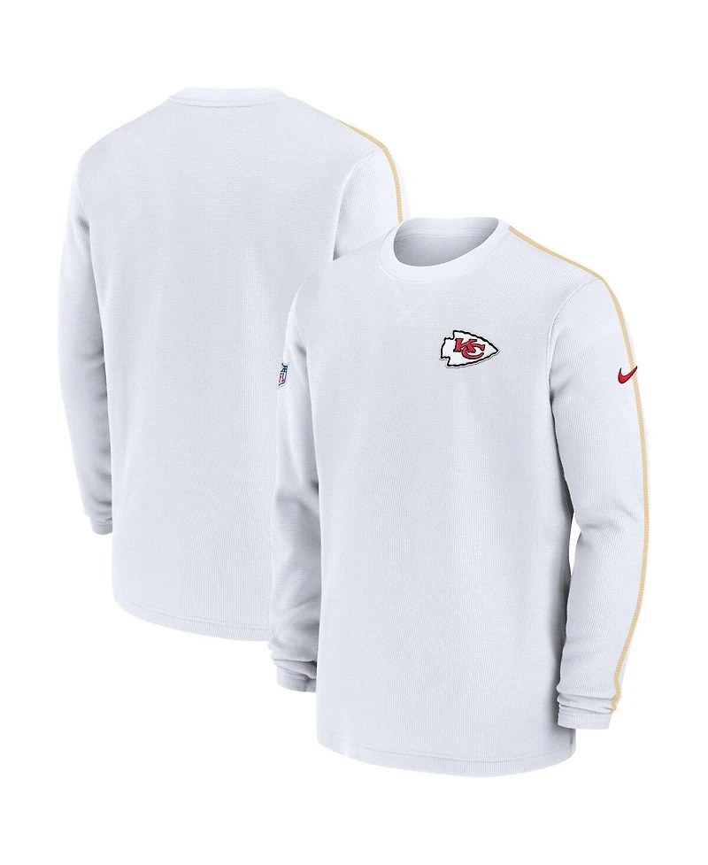 Nike Men's White Kansas City Chiefs 2024 Sideline Coaches Long Sleeve Top