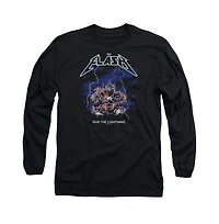 Flash Men's Dc Comics Run The Lightning Long Sleeve Adult Tee / T-Shirt