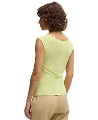 Boss by Hugo Women's Knitted Structure V-Neck Top