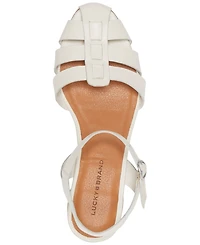 Lucky Brand Women's Zilma Ankle Strap Fisherman Flat Sandals