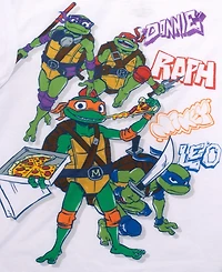 Ninja Turtles Little and Big Boys Short Sleeve Tee Open Leg Pant, 2-Piece Pajama Set