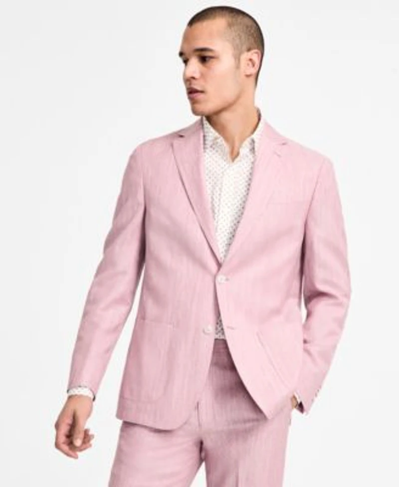 Michael Kors Mens Classic Fit Pink Suit Separates