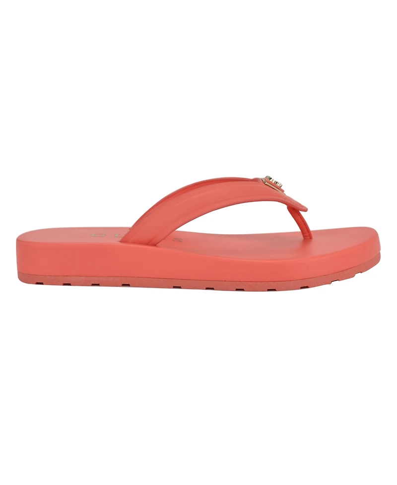 Guess Women's Candry Triangle Logo Eva Thong Flip Flop Sandals