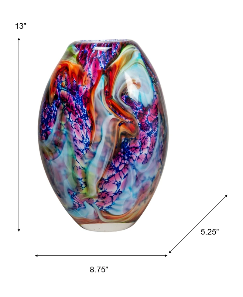 Dale Tiffany 13" Villa Cuzzano Art Glass Vase