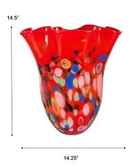 Dale Tiffany 14.5" Alton Trail Art Glass Vase