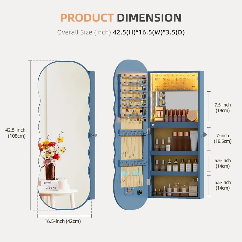 Vlsrka Wall / Door Full Length Mirror