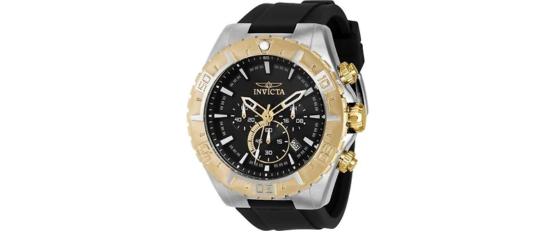 Invicta Men's Aviator Quartz Multifunction Black Dial Watch