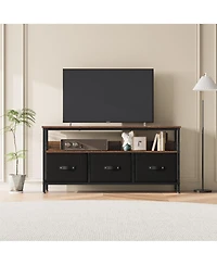 gaomon 55 Inch Tv Stand for Living Room, Dresser Tv Stand for with 3 Drawers