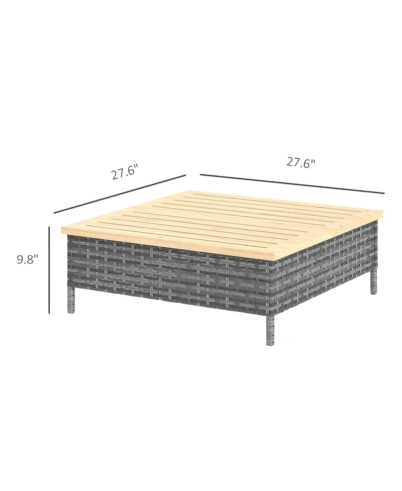 Outsunny Outdoor Side Table with Pe Rat