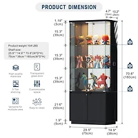 Vlsrka Wine Bar Storage Cabinet with Led Lights