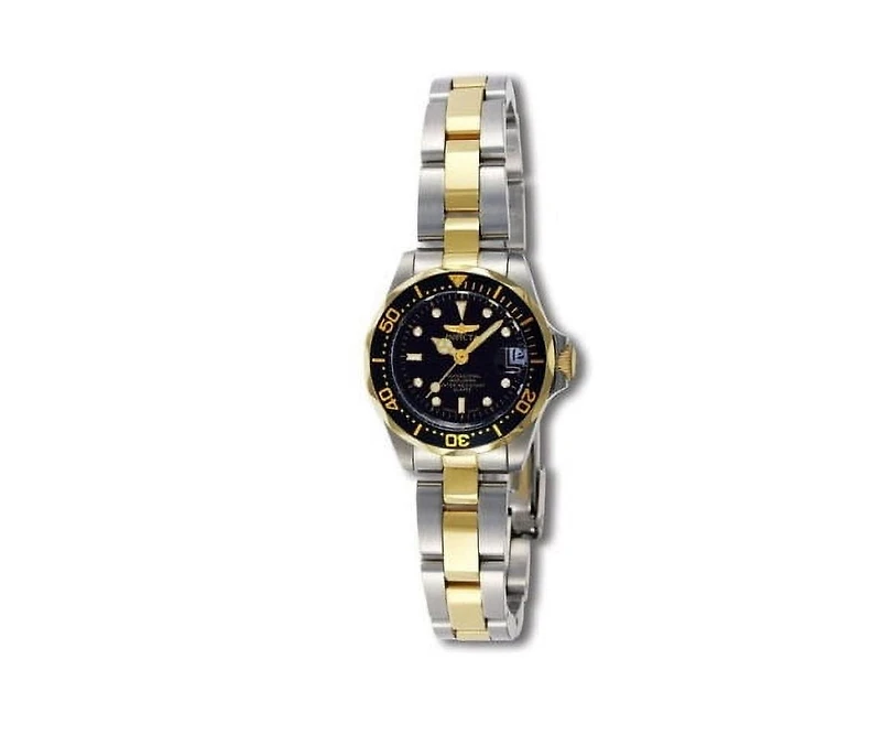 Invicta Women's Pro Diver Quartz 3 Hand Black Dial Watch