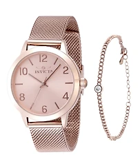 Invicta Women's 48331 Wildflower Quartz 3 Hand Rose Gold Dial Watch