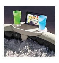 Intex 28520E Tablet Mobile Phone Spa Tray Accessory with Led Light Strip, White