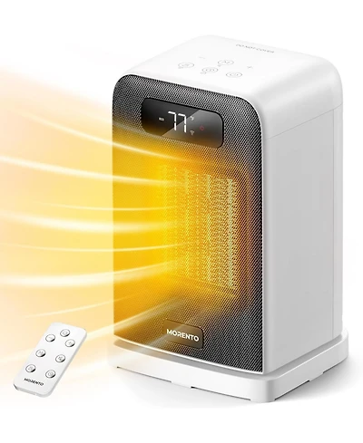 Morento 1500W Space Heater, Electric Heater for Indoor Use, Desk Heater with Heating and Fan Modes with Thermostat