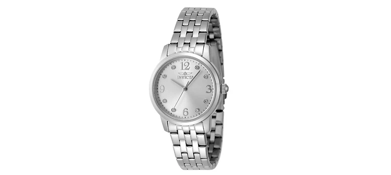 Invicta Women's 48255 Angel Quartz 3 Hand Silver Dial Watch