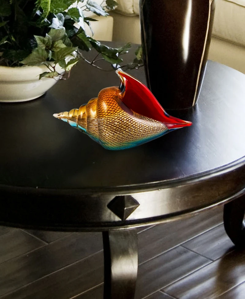 Dale Tiffany 6.25" Oceanside Seashell Art Glass Figurine