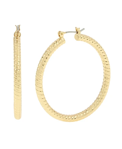 Robert Lee Morris Soho Textured Large Hoop Earrings
