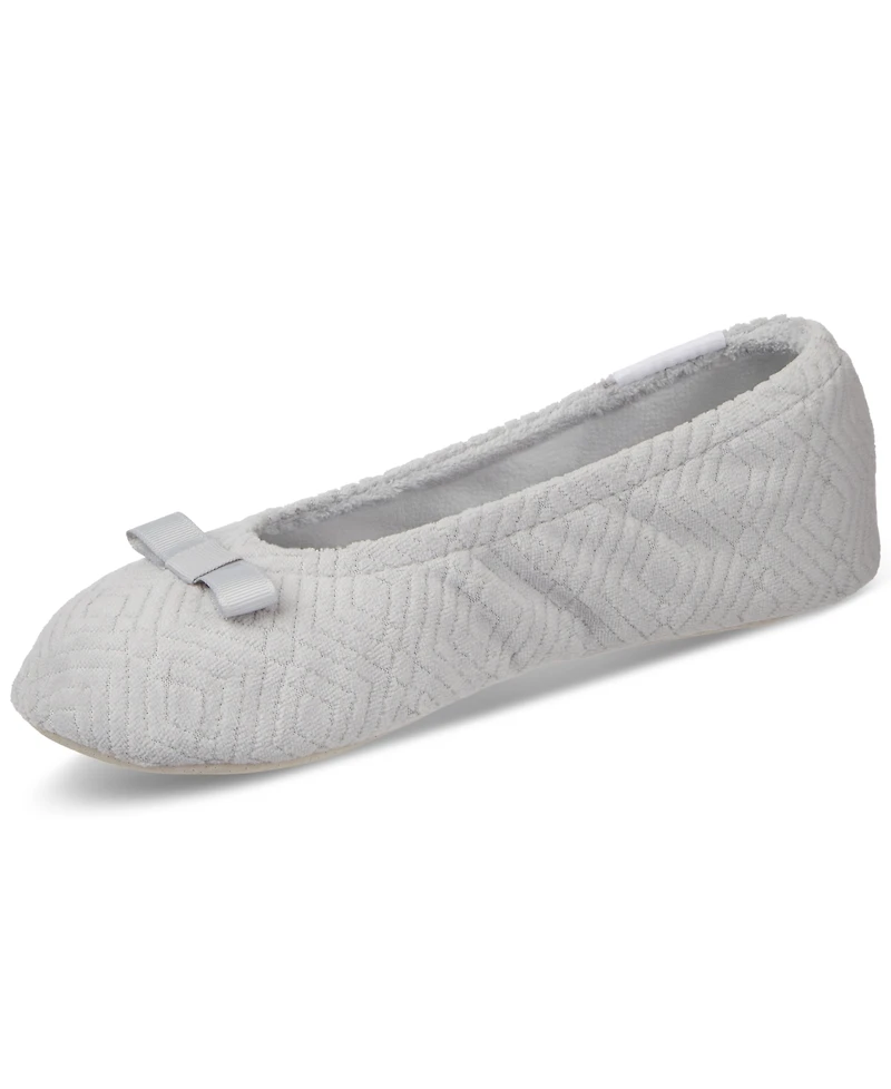 Isotoner Signature Women's Gemma Microterry Ballerina Slippers