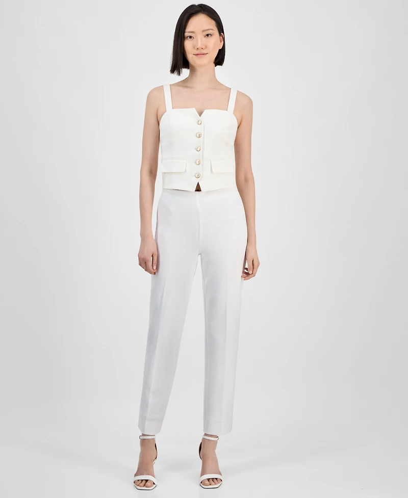 Anne Klein Women's Sleeveless Button-Front Top
