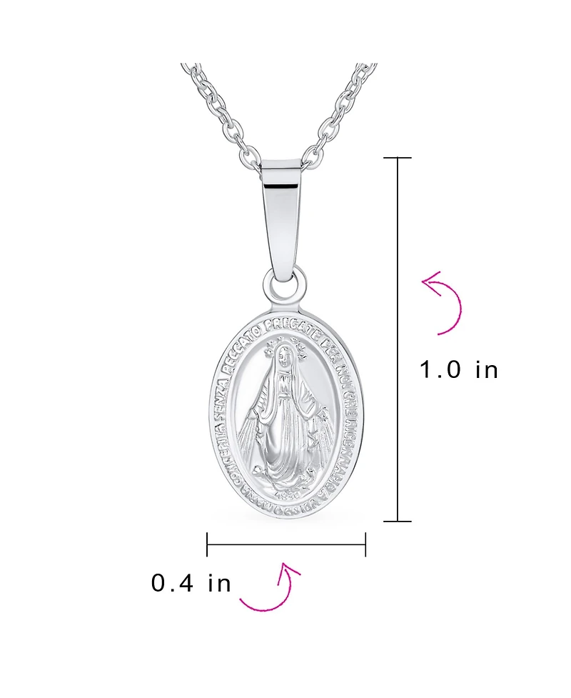 Bling Jewelry Traditional Christian Our Lady Of Guadalupe Pendant Necklace Sterling Silver Medallion