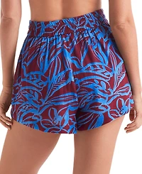 Mimi Flamingo Women's Cotton Vista Printed Cover-Up Shorts