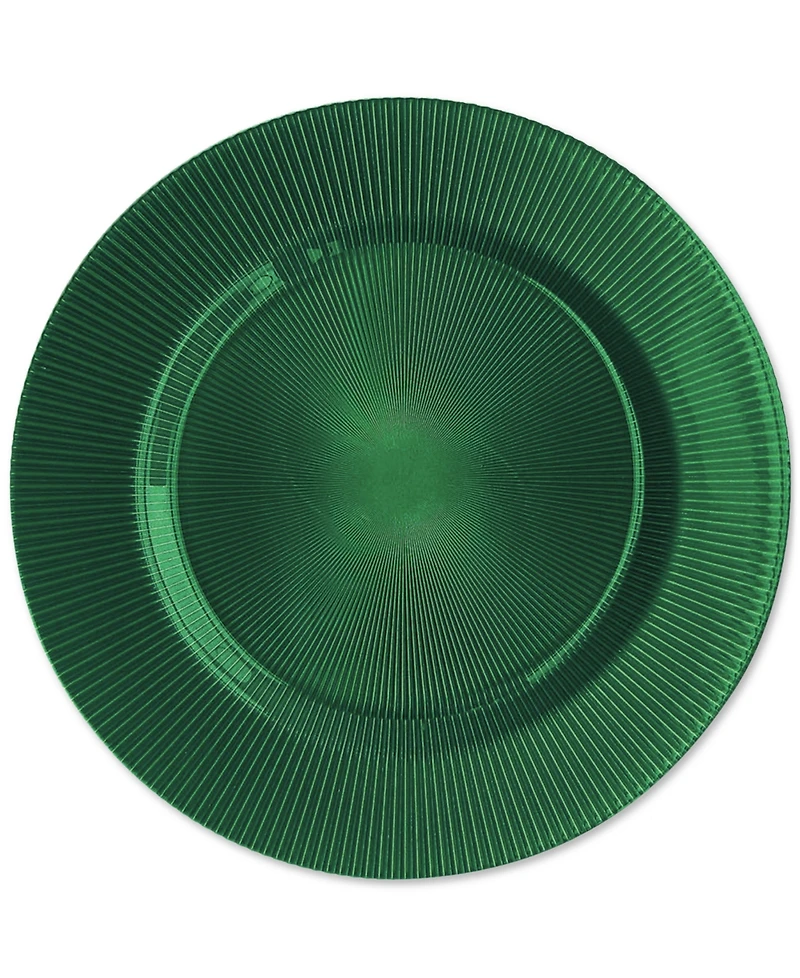 American Atelier Sunray Black Emerald Charger Plate 13", Set of 4
