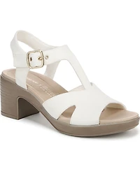 LifeStride Women's Everly Washable Block Heel Strappy Sandals