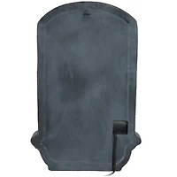 Seaside 27-Inch Polystone Solar Wall Water Fountain with Battery Backup - French Limestone