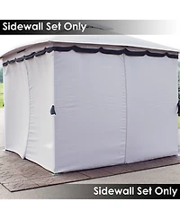 10-Foot x 13-Foot Gazebo 4-Piece Polyester Sidewall Set - Outdoor 125 Inches Wide x 77 Inches Tall Polyester Fabric Gazebo Curtains Only