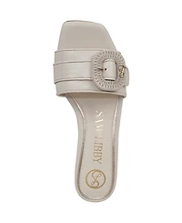 Sam and Libby Women's Kandie Buckle Block Heel Slide Sandals