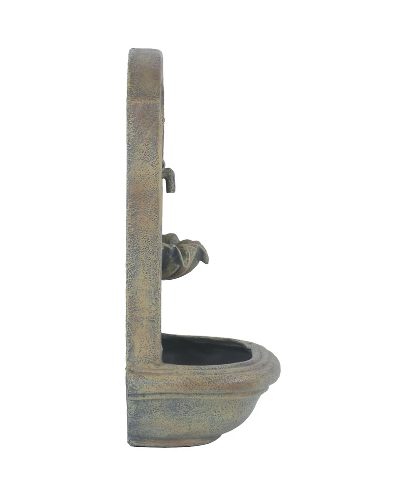 Seaside 27-Inch Outdoor Wall Fountain - Outdoor Water Fountain for Garden, Patio and Balcony