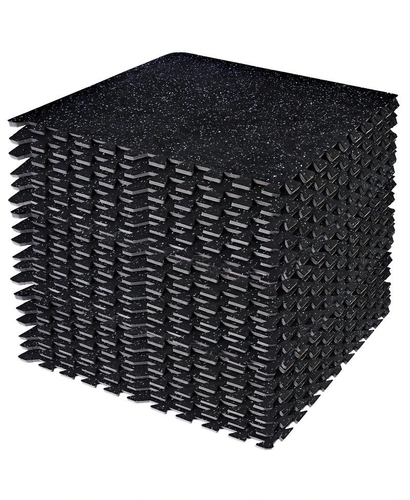 Sorbus 18 Interlocking Gym Floor Mat - 1/2" Thick Rubber Top High-Density Eva Foam (72 Sq Ft)