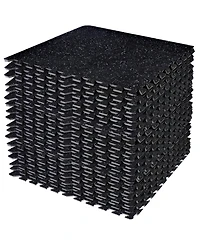 Sorbus 18 Interlocking Gym Floor Mat - 1/2" Thick Rubber Top High-Density Eva Foam (72 Sq Ft)