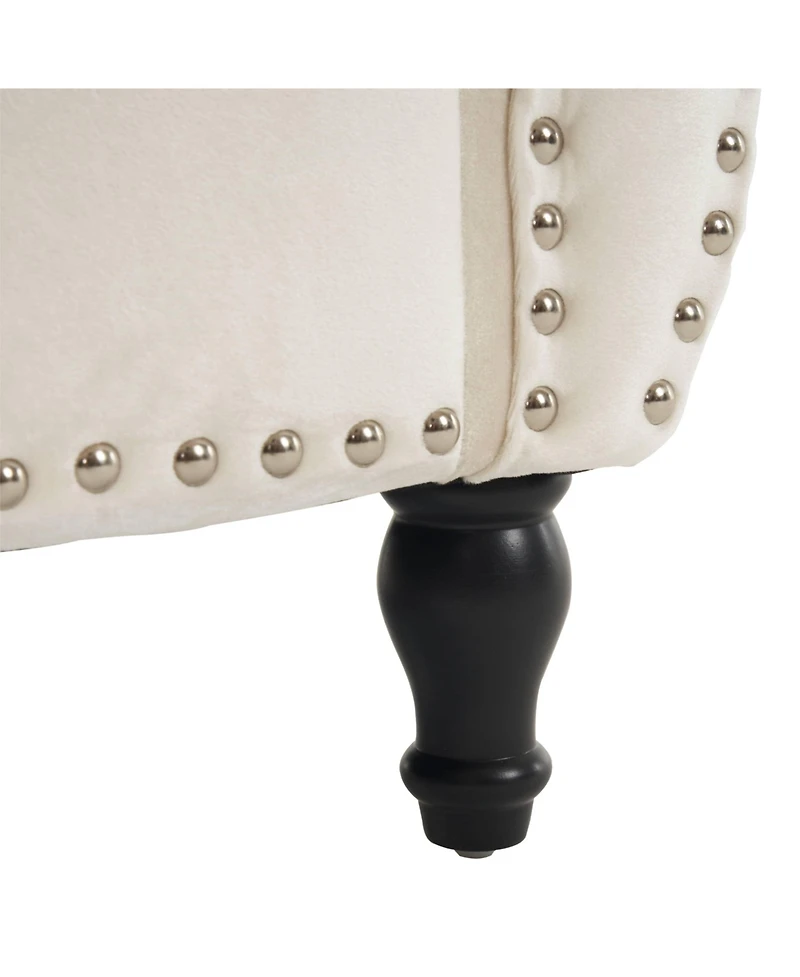 Velvet Storage Ottoman Bench with Pillow, Stylish Footrest and Hidden for Living Room, Bedroom, or Entryway-The Pop Home