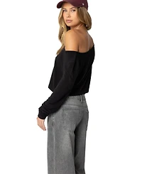 Edikted Women's Cropped Off Shoulder Top