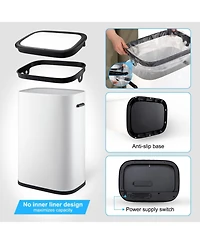 gaomon Automatic Trash Can with Lid,13 Gallon Smart Trash Can, 50L Motion Sensor Trash Can