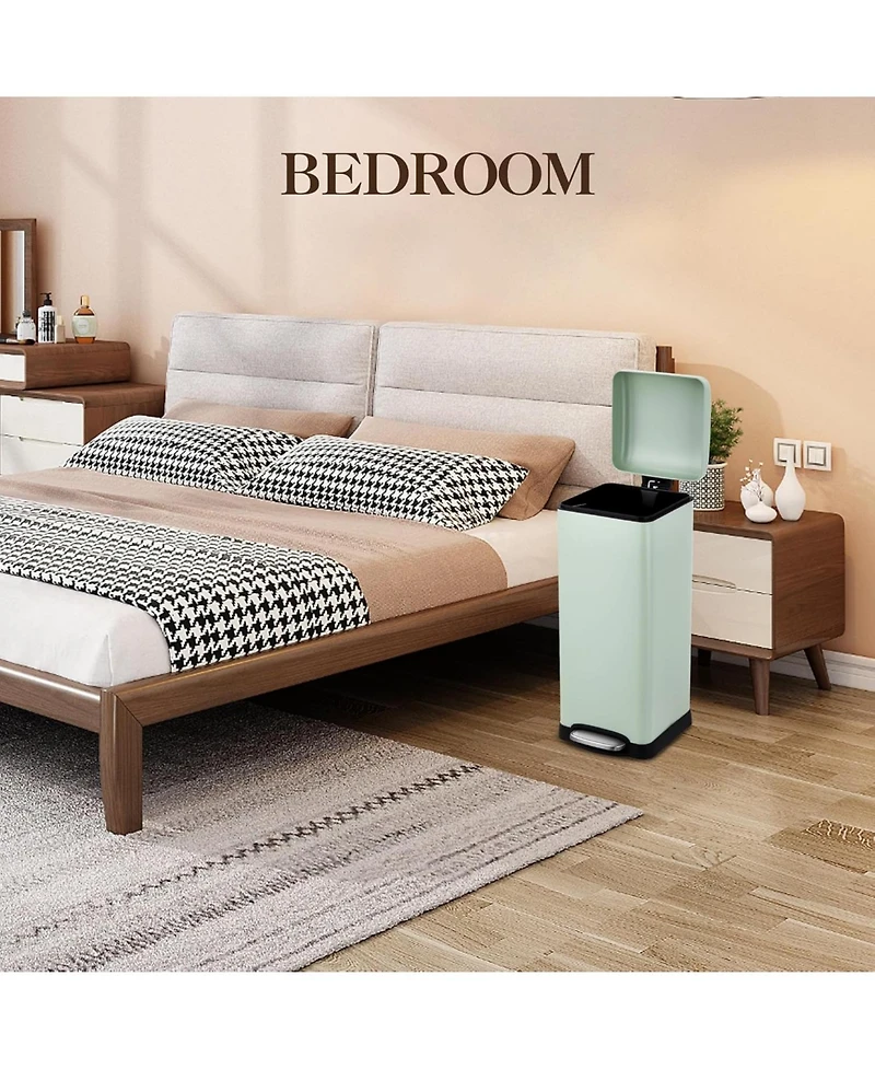 gaomon 8 Gallon (30L) Step Trash Can, Stainless Steel Bathroom Garbage Can