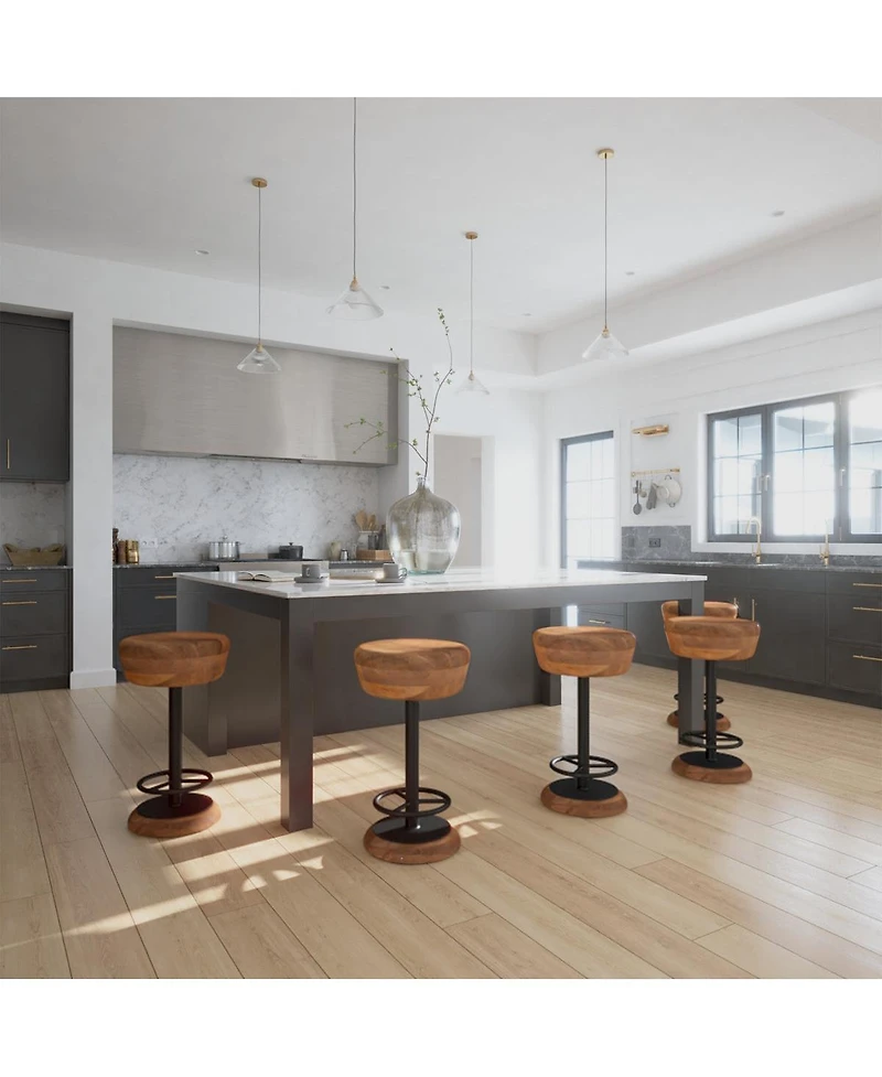 Slickblue Swivel Counter Bar Stool – Adjustable Height and Stylish Design for Kitchen & Home Bar